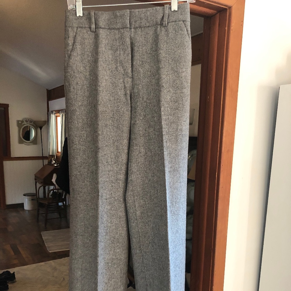 NWT J. Crew Hutton Trouser Size 0 Charcoal Gray